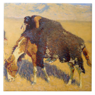 Frederic Remington Art Amerikanischen Ureinwohners Fliese