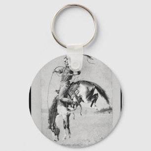 Frederic Remington Bucking Horse Key Chain Schlüsselanhänger