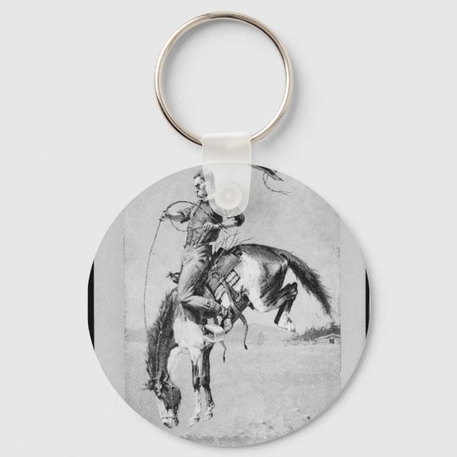 Frederic Remington Bucking Horse Key Chain Schlüsselanhänger (Vorderseite)