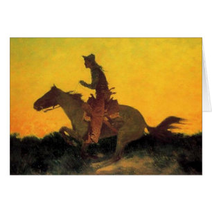 Frederic Remington Cowboy Art "Against the Sun"