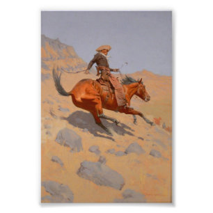 Frederic Remington - Der Cowboy Fotodruck