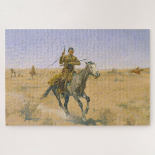 Frederic Remington Der Flug 1895 Puzzle