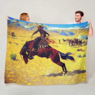 Frederic Remington Ein kalter Morgen auf dem Weide Fleecedecke