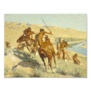 Frederic Remington - Episode der Buffalo Gun Fotodruck
