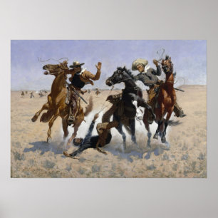 Frederic Remington / Hilfe für einen Kameraden Poster