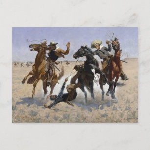 Frederic Remington - Hilfe für einen Kameraden Postkarte