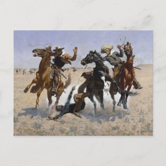 Frederic Remington - Hilfe für einen Kameraden Postkarte (Vorderseite)