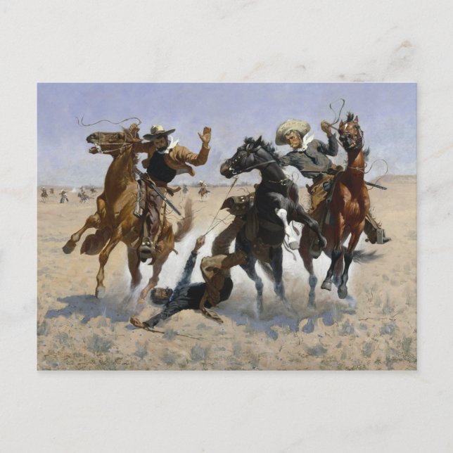 Frederic Remington - Hilfe für einen Kameraden Postkarte (Vorderseite)