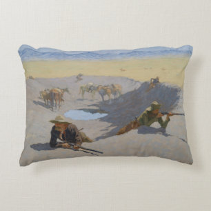 Frederic Remington - Kämpfe um die Waterhole Dekokissen