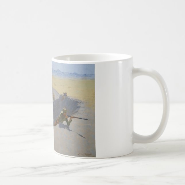 Frederic Remington - Kämpfe um die Waterhole Kaffeetasse (Rechts)