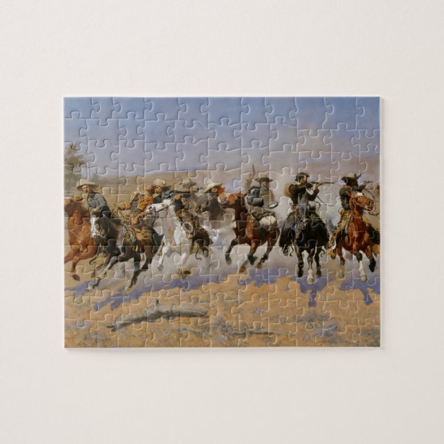 Frederic Remington Malerei "Dash for the Timber" Puzzle (Horizontal)