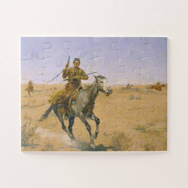 Frederic Remington The Flight 1895 Puzzle (Horizontal)