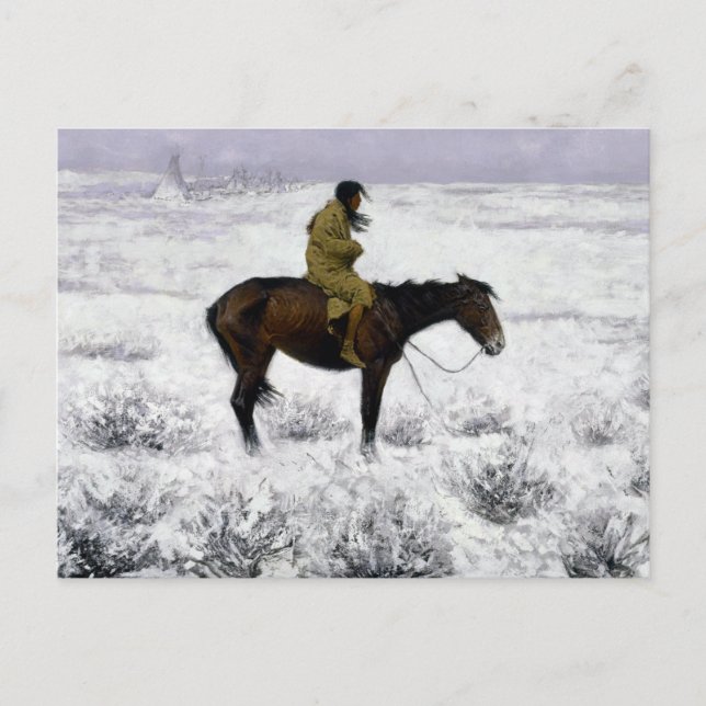 Frederic Remington The Herd Boy Postkarte (Vorderseite)
