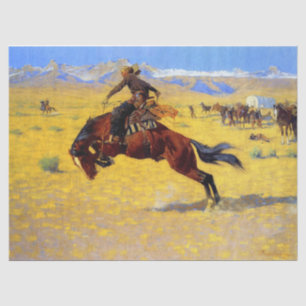 Frederic Remington Western Art "A Cold Morning" Ti Seidenpapier