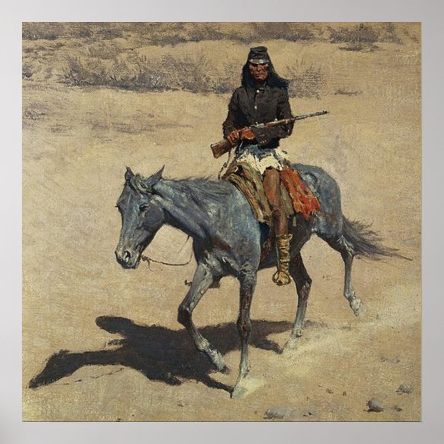 Frederic Remington Western Art "Apache Scout" Poster (Vorne)