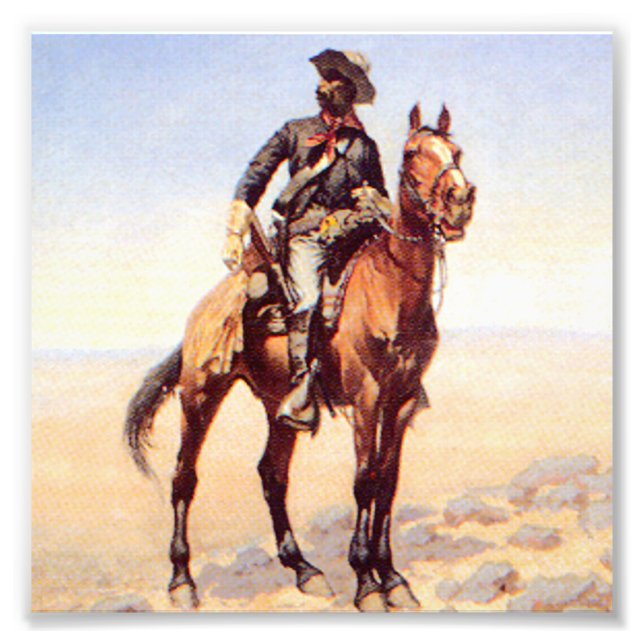 Frederic Remington Western Art "Black Cavalryman" Fotodruck (Vorne)