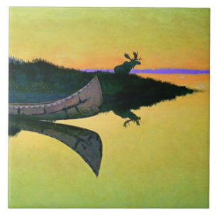 Frederic Remington Western Art "Coming to the Call Fliese