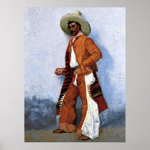 Frederic Remington Western Art „Ein Vaquero“ Poster