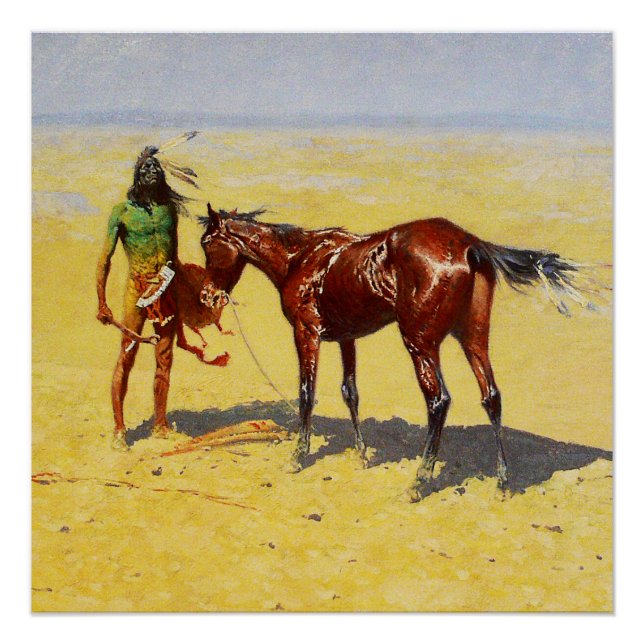 Frederic Remington Western Art "Hunted Down" Poster (Vorderseite)