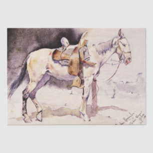 Frederic Remington Western Art Mexican Pony Seidenpapier