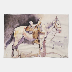 Frederic Remington Western Art Mexikanisches Pony Geschirrtuch