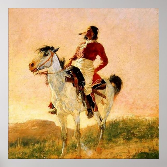 Frederic Remington Western Art "Modern Comanche" Poster (Vorne)