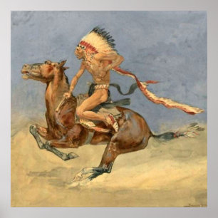 Frederic Remington Western Art "Pony War Dance" Poster