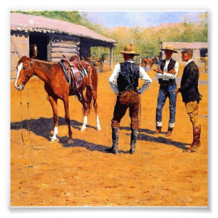 Frederic Remington Western Art „Ponys kaufen“ Fotodruck