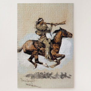 Frederic Remington Western Art "Spitting Bullets" Puzzle