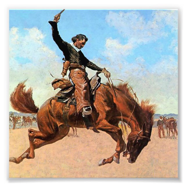 Frederic Remington Western Art "The Buck Jumper" Fotodruck (Vorne)