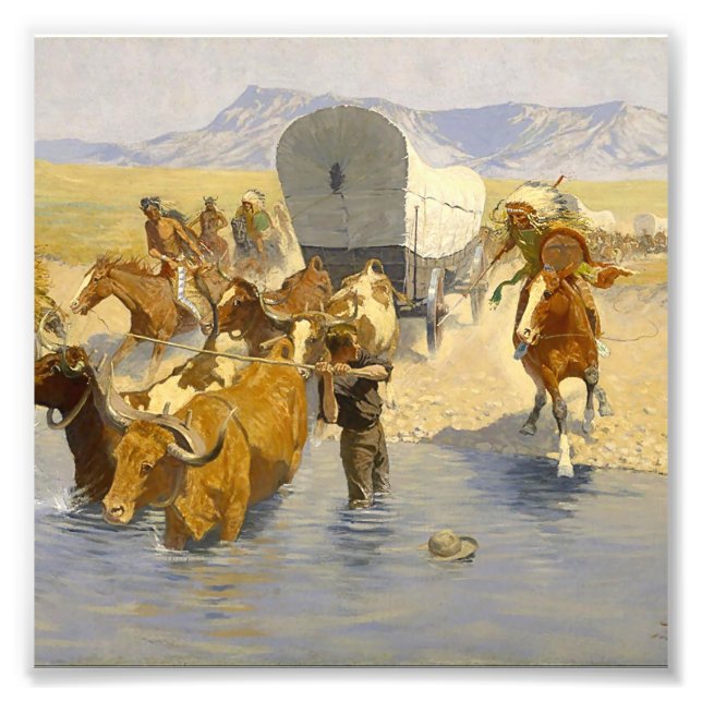 Frederic Remington Western Art "The Emigrations" Fotodruck (Vorne)