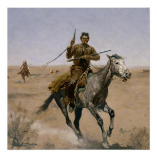 Frederic Remington Western Art "The Flight" Poster