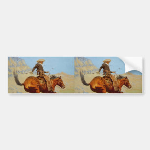 Frederic Remingtons Cowboy (1902) Autoaufkleber