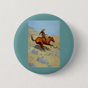 Frederic Remingtons Cowboy (1902) Button