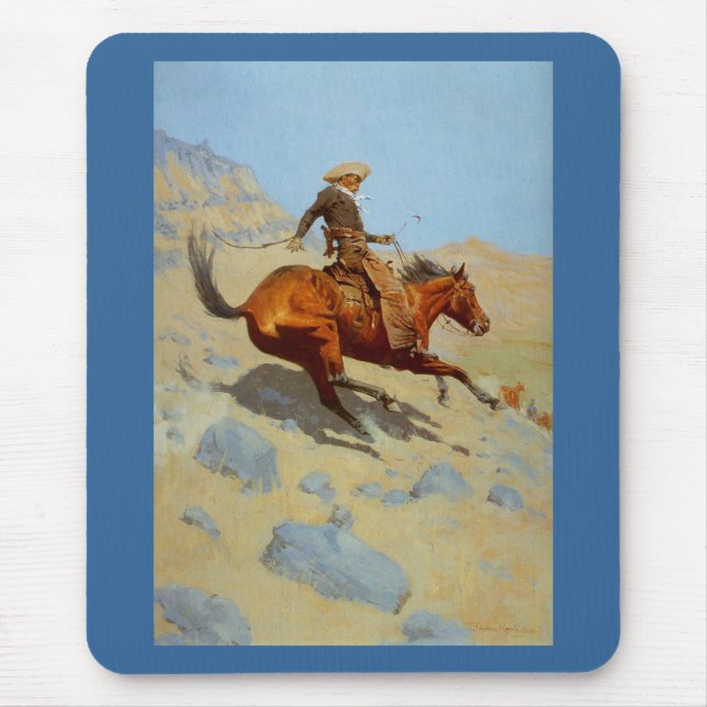 Frederic Remingtons Cowboy (1902) Mousepad (Vorne)