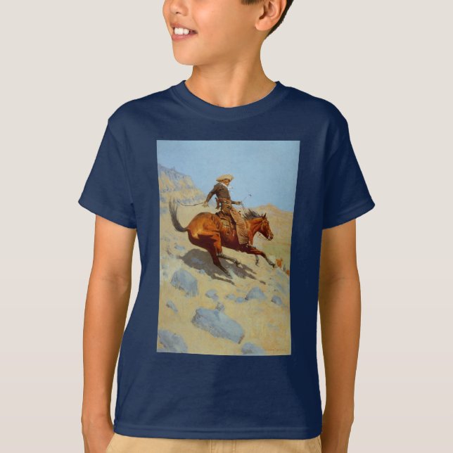 Frederic Remingtons Cowboy (1902) T-Shirt (Vorderseite)