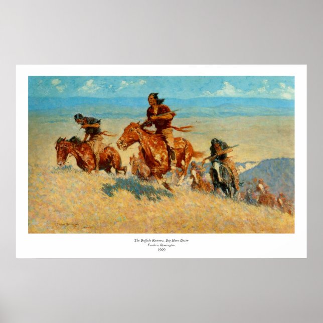 Frederic Remingtons Die Büffelläufer (1909) Poster (Vorne)