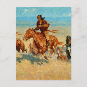 Frederic Remington's The Buffalo Runners (1909) Postkarte