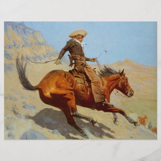 Frederic Remingtons The Cowboy (1902) Flyer (Vorne)