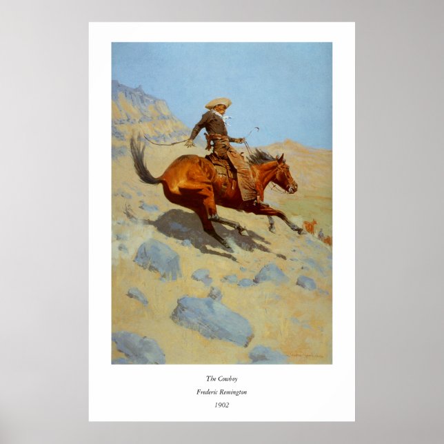 Frederic Remingtons The Cowboy (1902) Poster (Vorne)