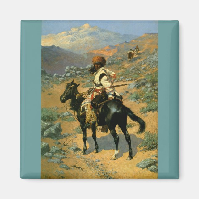 Frederic Remington's The Indian Trapper (1889) Magnet (Vorne)