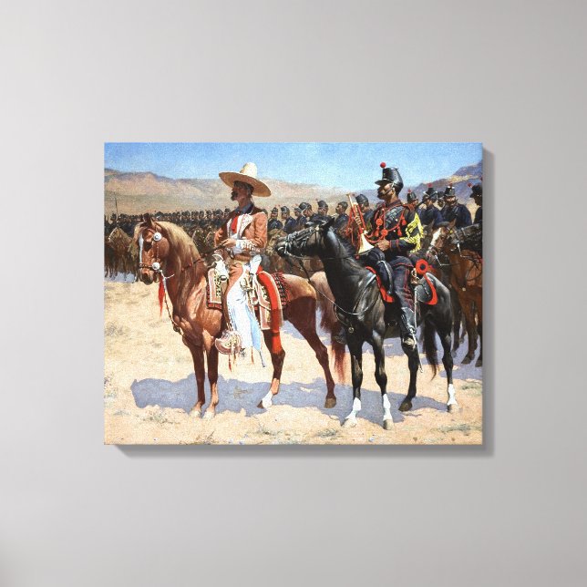 Frederic Remington's The Mexican Major (1889) Leinwanddruck (Vorderseite)