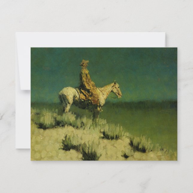 Frederic Remington's The Night Herder (ca. 1908) Einladung (Vorderseite)