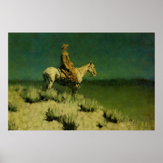 Frederic Remingtons The Night Herder (circa 1908) Poster (Vorne)