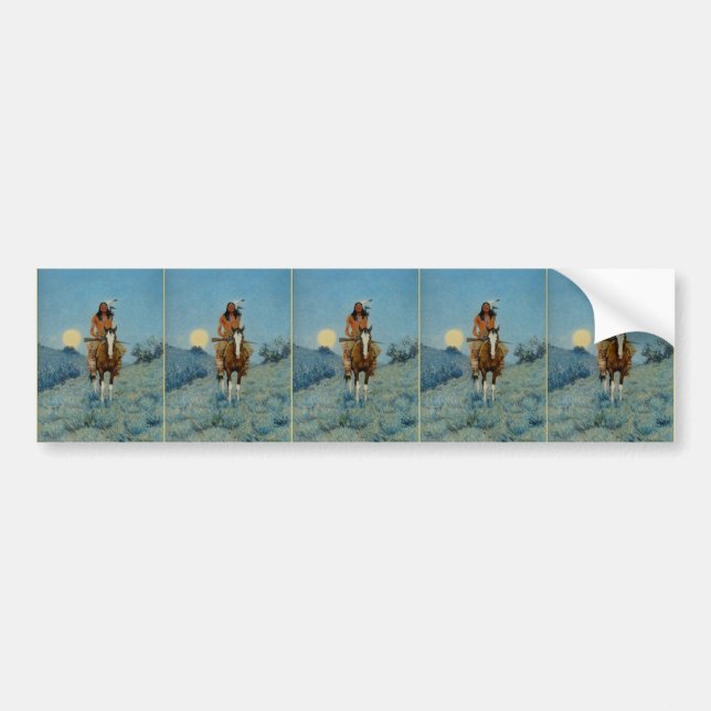 Frederic Remington's The Outlier 1909 Autoaufkleber (Vorne)