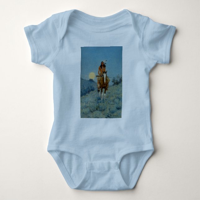 Frederic Remington's The Outlier 1909 Baby Strampler (Vorderseite)