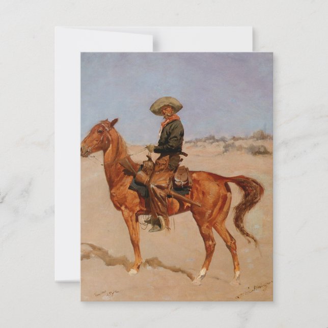 Frederic Remington's The Puncher (1895) Einladung (Vorderseite)