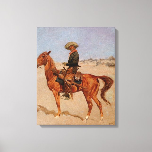 Frederic Remington's The Puncher (1895) Leinwanddruck (Vorderseite)