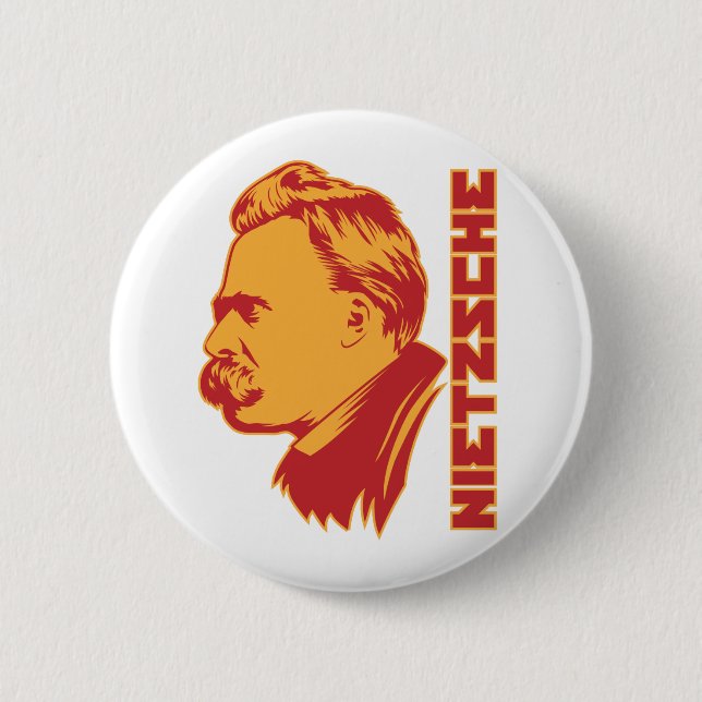 Frederich Nietzsche Portrait Button (Vorderseite)