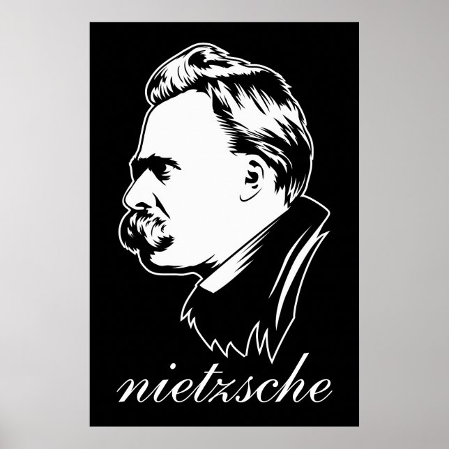 Frederich Nietzsche Portrait Mousepad Poster (Vorne)
